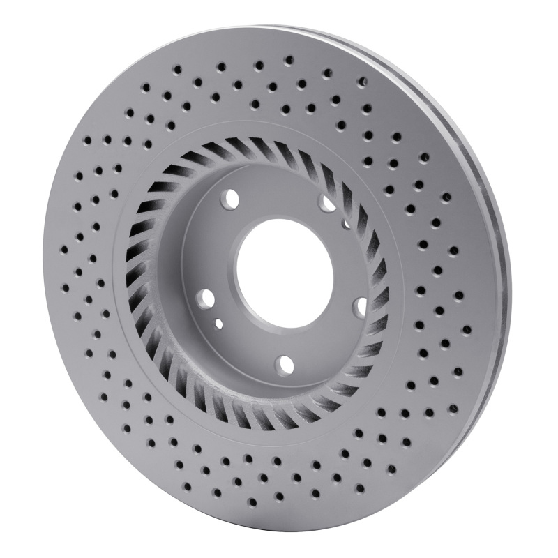 Hyundai Tiburon Brake Rotor (1) - Front - R1 Concepts - GeoSPEC Coated - Drilled - `07-`08